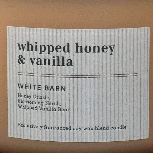 BBW Whipped Honey & Vanilla White Barn Bath & Body Works 3 Wick Candle - Picture 3 of 10